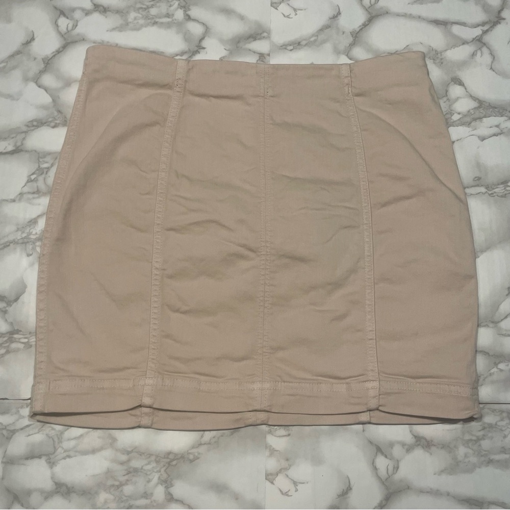 Free People Modern Femme Mini Skirt in Cream